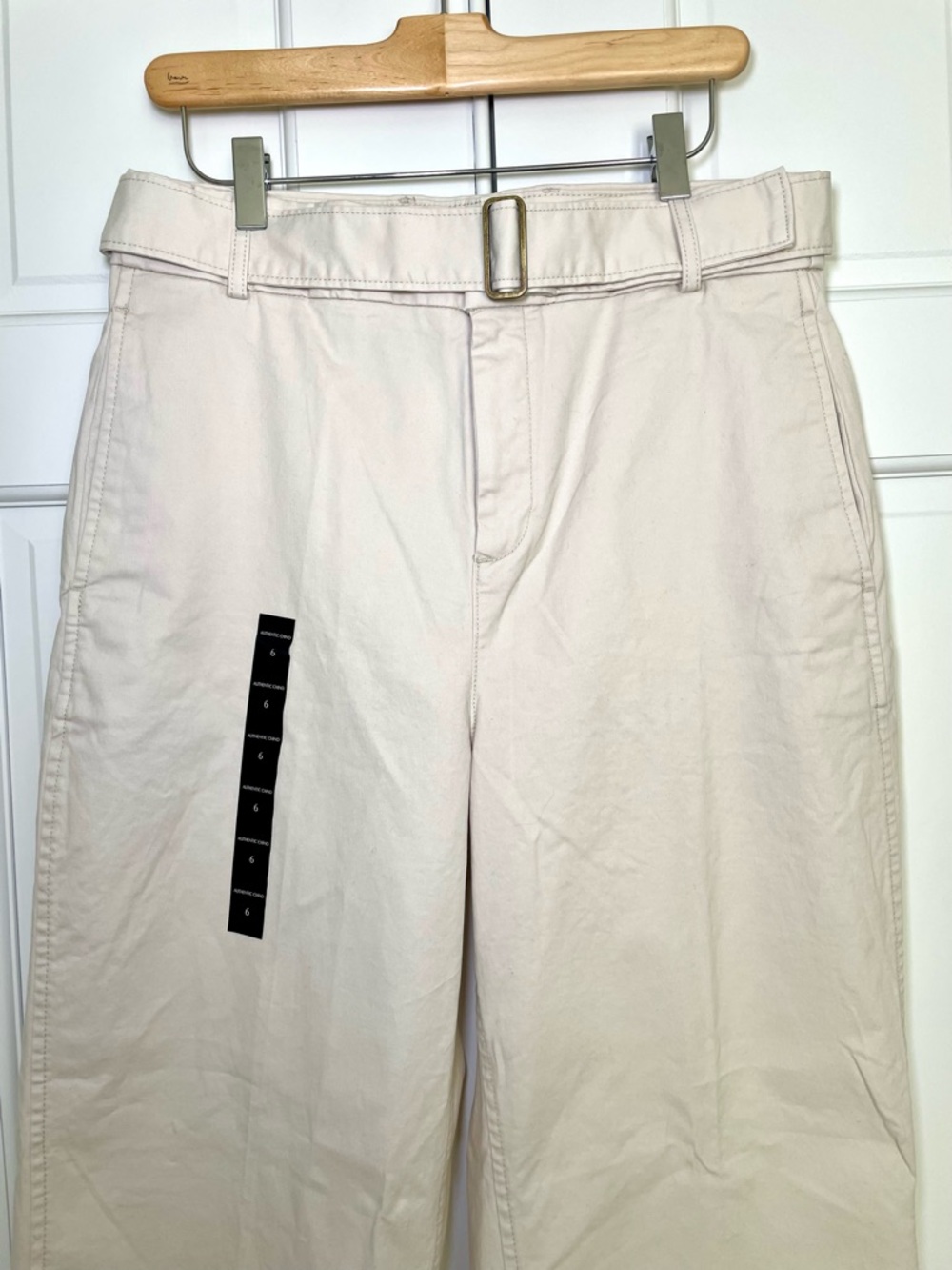 NWT Banana Republic Belted Utility Authentic Button hem Chino Size 6 Beige - Picture 7 of 13